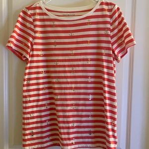Tommy Hilfiger red and white striped shirt